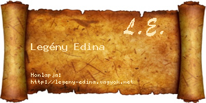 Legény Edina névjegykártya